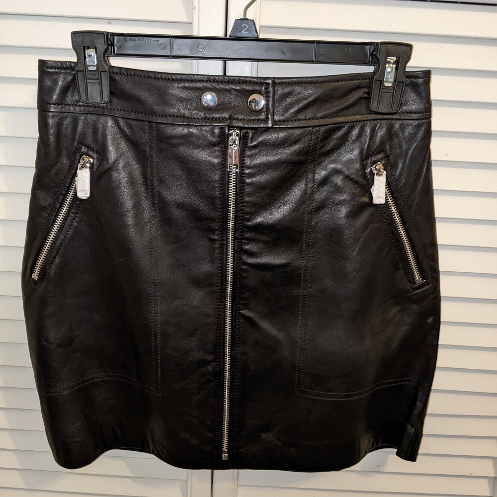 NWT authentic Michael Kors genuine lamb skin skirt size 2